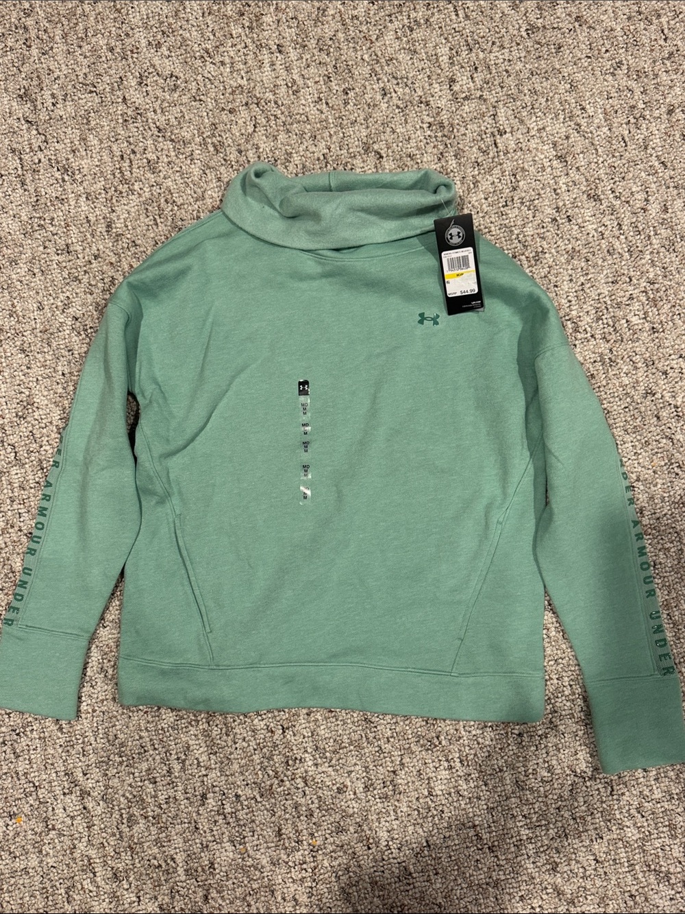Under Armour Seafoam Green Funnel Neck Pullover